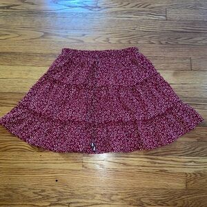 Floral Red and White Skirt from Amazon
